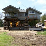 24x24ft and 35x24ft cottage being raised in Sauble Falls to create a walkout basement for more square footage and to be winterized.