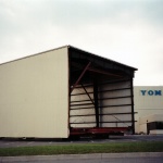 YOM Plant in Barrie 60x90ft and 60ft high loading bay moved onsite to allow for expasnion of facility.