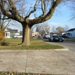 House 30x40ft was relocated 10 blocks away from downtown Kincardine along the river. Land used for a teaching school/office. House being navigated down tight streets. Police escorts and hydro trucks raising lines to allow house to move under.