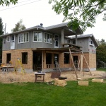 24x24ft and 35x24ft cottage being raised in Sauble Falls to create a walkout basement for more square footage and to be winterized.