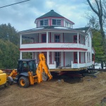 40x40ft unique cottage in Southampton was centred of a large lot. Developer wanted to house unique cottage moved to the side to side divided property into 2 lots, to build a brand new house.