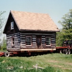20x30ft log cabin sat on property that was purchased for the expansion of the Meaford Military Tank Range. It was moved off range to be preserved.