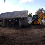 20x30ft Stone Hogan Hen House in Kitchener being moved on customer's property.